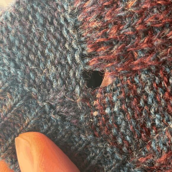 Vintage Colours Alexander Julian 100% Shetland Wool Mens Sweater Geometric XLT - Picture 6 of 6